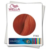 Vopsea Permanenta - Wella Professionals Koleston Perfect nuanta 77/43 blond mediu intens rosu auriu 
